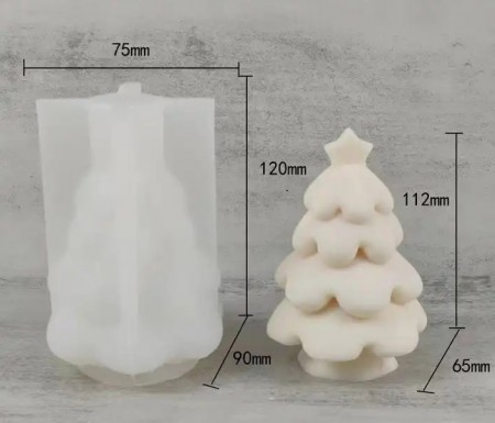 Juletre Nordstjernen - form for lysstøping